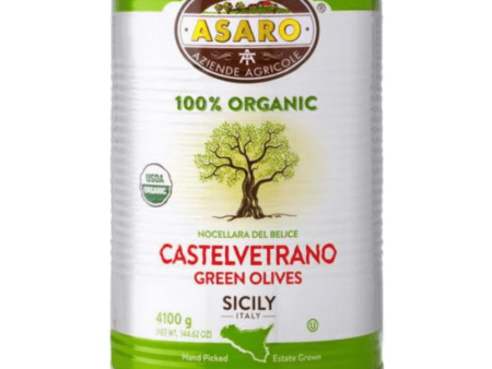 Asaro Organic Castelvetrano Pitted Olives in Tin, 144.62 oz Sale