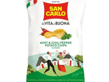 [Best Before: 03 18 25] San Carlo Mint and Chili Pepper Potato Chips, 150g For Discount