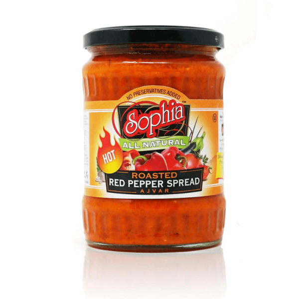 Sophia Hot Roasted Red Pepper Spread Ajvar, 19.4 oz For Sale