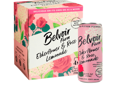 Belvoir Farm Elderflower And Rose Lemonade, 8.4 oz (4 Pack) Online Sale