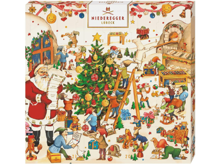 [Best Before: 02 28 25] Niederegger Luebeck Marzipan  Elves Workshop  Advent Calendar, 5.9 oz Discount