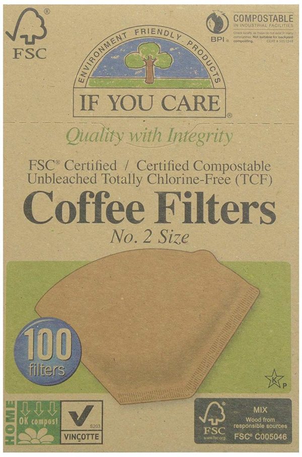 If You Care FSC Unbleached No.2 Coffee Filters, 100 Count Online Hot Sale