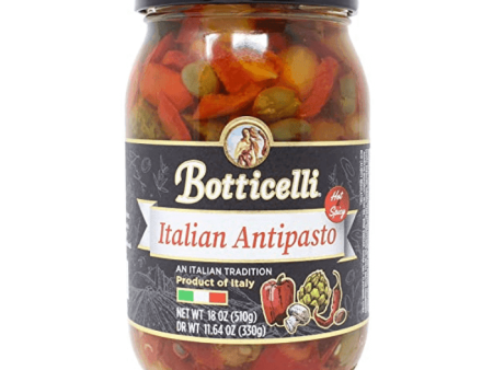 [Best Before: 11 22 26] Botticelli Italian Hot Antipasto, 18 oz Hot on Sale