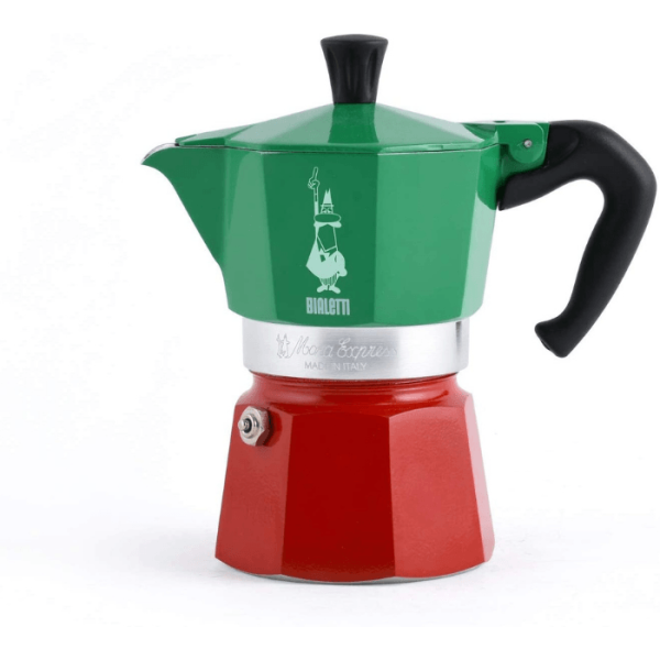 Bialetti Moka Express Tri Color 6-Cup Espresso Maker Online Sale