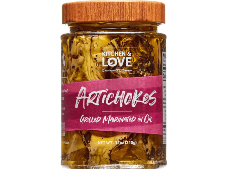 Kitchen & Love Halved Grilled Marinated Artichoke Hearts in Oil, 11 oz Cheap