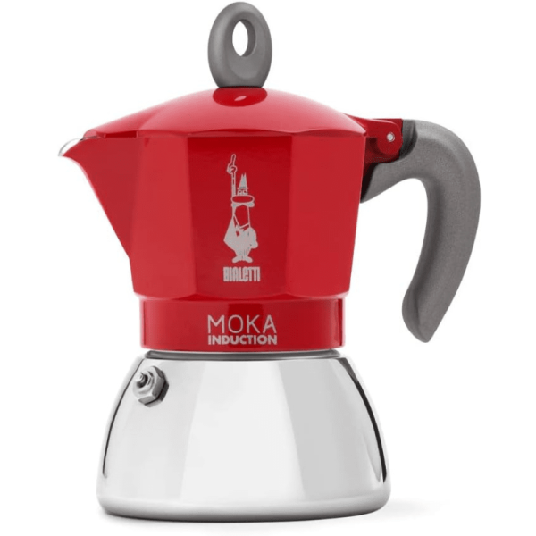 Bialetti Red Moka Induction 6-Cup Stovetop Coffee Maker Hot on Sale