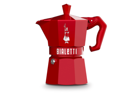 Bialetti Red Moka 6-Cup Stovetop Espresso Maker For Sale