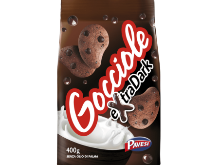 [Best Before:03 06 25] Pavesi Gocciole Extra Dark Chocolate Chip Cookies, 14.1 oz Discount