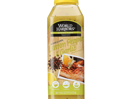 World Harbors Lemon Pepper & Garlic Sauce & Marinade, 16 oz Fashion