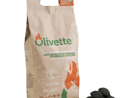 Olivette Organic Smokeless Charcoal Briquettes for Barbecue, 6.6 Lbs Online Hot Sale