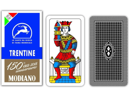 Modiano Trentine Blue Italian Playing Cards, 1 Deck For Cheap