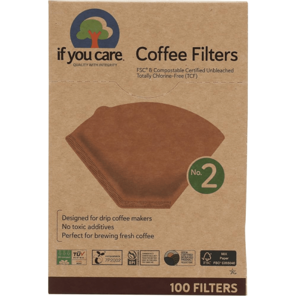 If You Care FSC Unbleached No.2 Coffee Filters, 100 Count Online Hot Sale