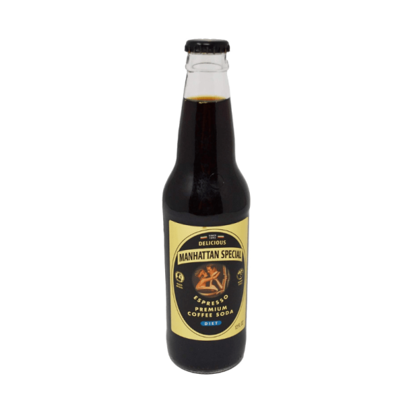 Manhattan Special Pure Espresso Sugar Free Coffee Soda, 12 oz Supply